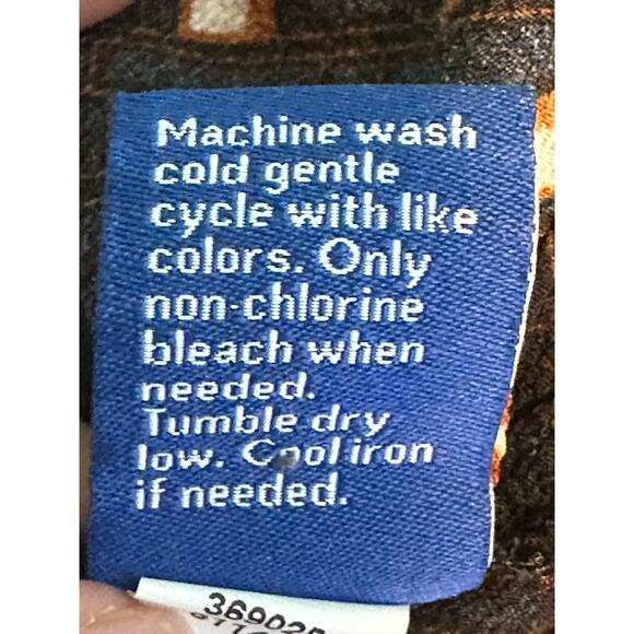 APT. 9 Black brown geometrical print layered asymmetric tunic blouse size Large - Picture 5 of 16